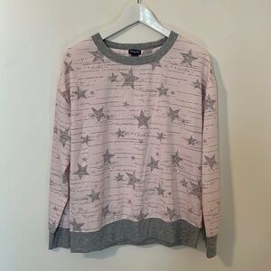 Splendid Women's Pink and Grey Light Weight Sweatshirt Size Medium